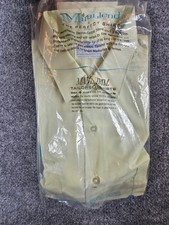 Vintage Manhattan Mirablend Mantrim Shirt Mens 16 34 Green NOS Dacron Cotton
