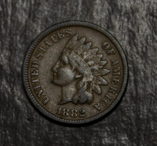 1882 Indian Cent Fine VF   Lot F 747