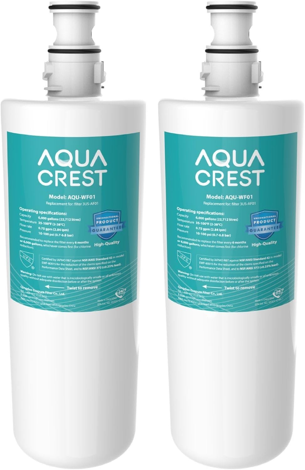 AQUA CREST Replacement for Filtrete 3US-AF01 Under Sink Wate