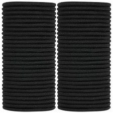 Black Hair Ties No damage 280 Bulk Pack, 4MM Ouchless Elastic Hair Bands for