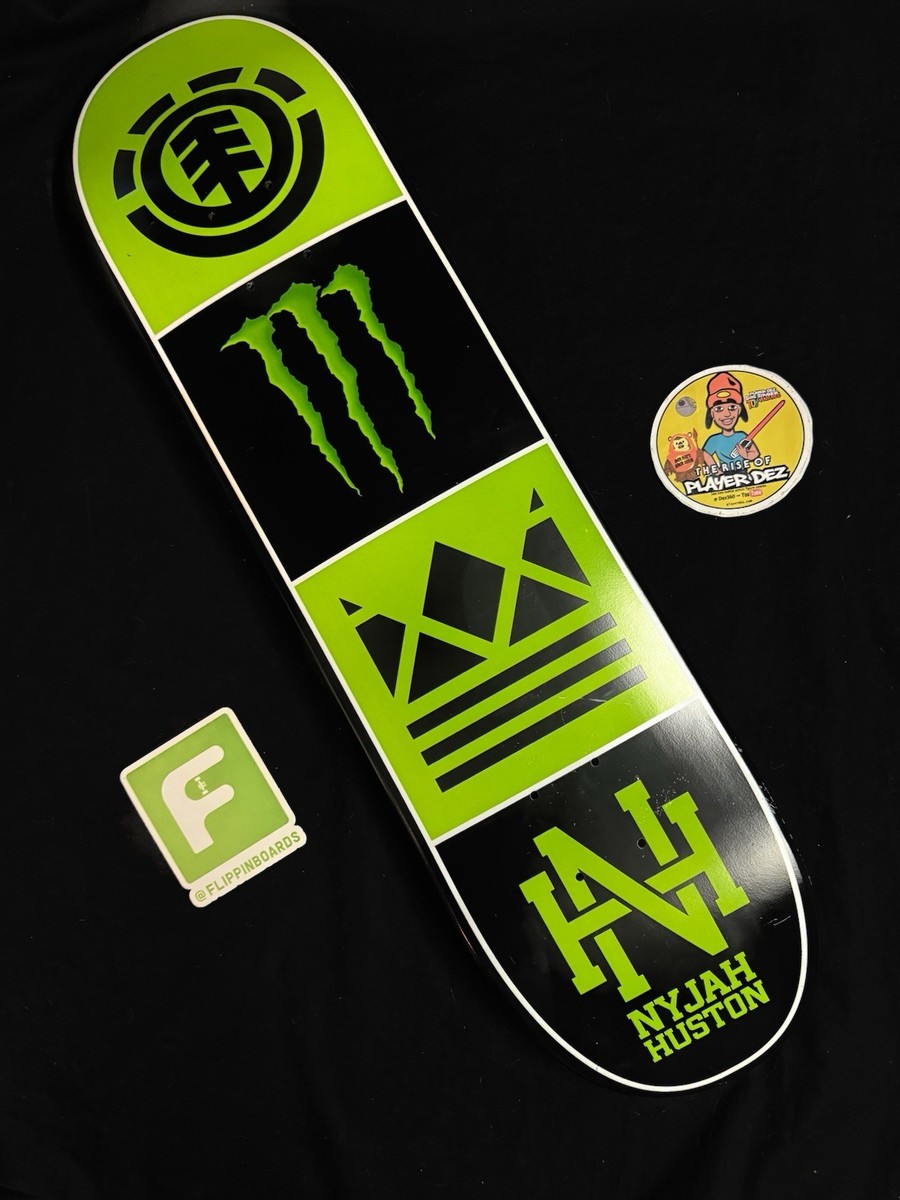 Monster スケボー NYJAH HUSTON スケートボード RARE Nyjah Huston Monster Energy Pro Model Element Skateboard Deck
