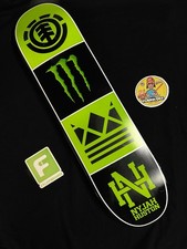 RARE Nyjah Huston Monster Energy Pro Model Element Skateboard Deck 8.0 Disorder