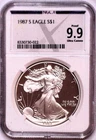 1987-S American Silver Eagle $1 Proof 9.9 NGC X NGCX - Ultra Cameo