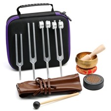 Healing Tuning Forks Set 136.10, 256, 384, 128 Hz Healing Instrument, Sound T...
