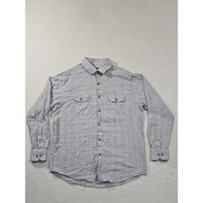 Hart Schaffner Marx Light Blue Button-Front Casual Shirt