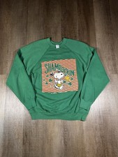Vintage Snoopy 80s Irish Shamrockin Crew Neck Rare  Size Large