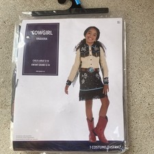Cowgirl Western Girl Outlaw Halloween Child Costume Large 12-14