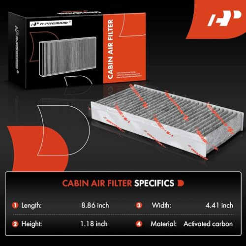 2-PC Cabin Air Filter w/Activated Carbon Compatible with Honda & Acura Model - Picture 2 of 6