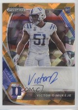 2021 Panini Prizm Draft Picks Orange Ice Victor Dimukeje #DPA-VDI Auto 0rb