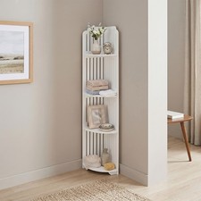 4 Tiers Bathroom PVC Storage Organizer Corner Shelf White Storage Organizer NEW