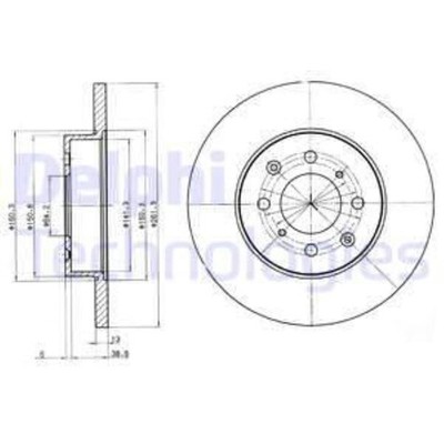 DELPHI 2x Bremsscheibe vorne Ø262 mm Voll für Rover 200 Hatchback RF 214i 214