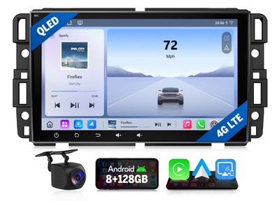 For Chevy Tahoe GMC Yukon 8'' QLED 8+128 Android Car Stereo Apple CarPlay GPS DSP