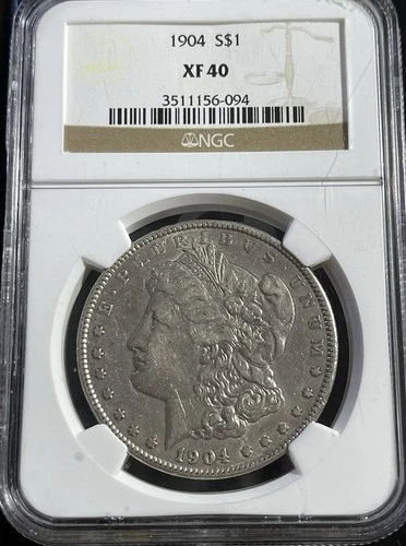 1904 P Morgan Silver Dollar  XF 40 NGC. #1666