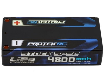 PTK-5147-26 ProTek RC 2S 150C Low IR Si-G ''Stock Spec'' LCG Shorty LiPo Battery (