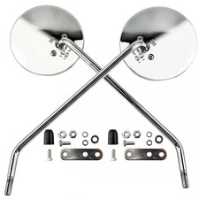 COPPIA SPECCHI SPECCHIETTI CROMATI SINISTRO DESTRO PIAGGIO VESPA PX 125 150 200