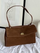 borsa In Pelle Scamosciata , Borsa Da  donna made in italy, Borsa Con Tracolla