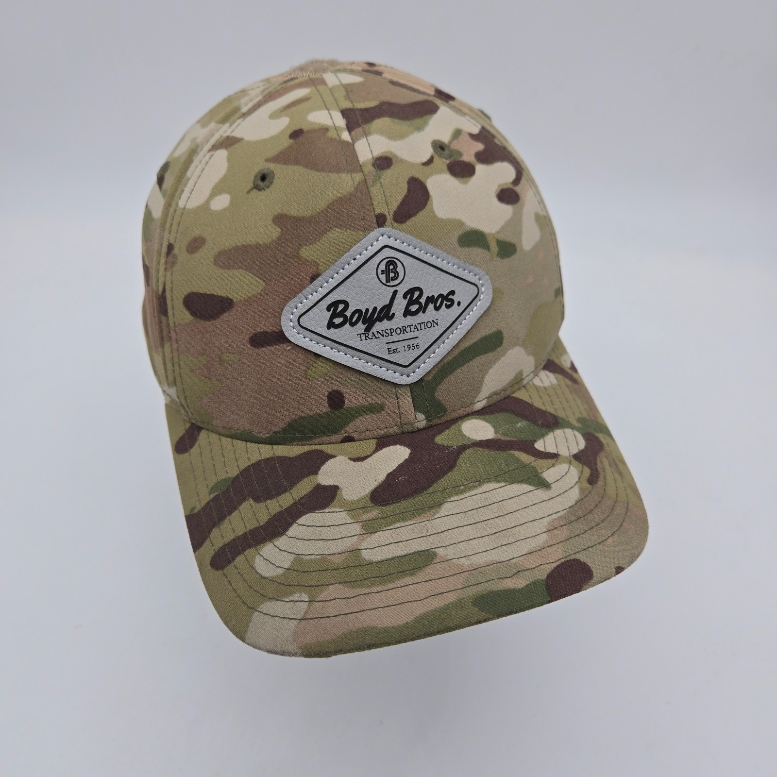 Richardson Camo Baseball Cap Hat Boyd Bros Trucking Trucker Flexfit Large - XL