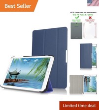 Durable Dark Blue Galaxy Tab A 9.7 Cover, Adjustable Stand  Magnetic Closure