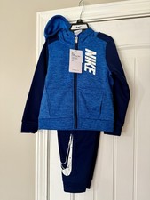 Nike Boys 4T Therma-FIT Hoodie Jogger Set Blue NWT Fast Ship