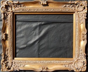 Exquisite French Baroque Style Older Hand Carved 12" x 16" Wood Frame NO RESERVE