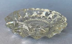 Vintage Clear Glass Ashtray 1960 - Diamond Scalloped Edge 11.4cm