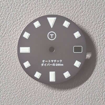 TLDB0211 Grey BGW9 / Seiko Mod PLGS Date Dial NH35 4R35 SKX SRPD 28.5 28.5mm