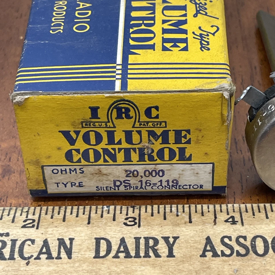 De colección Nuevo Antiguo Stock IRC DS16-119 Potenciómetro Control de Volumen para Radio y TV Foto 2 de 4