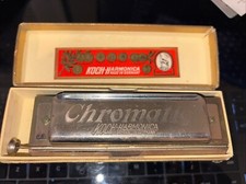 Vintage Chromatic Koch Harmonica Key of C 10 Hole 980/40 w Original Box Germany