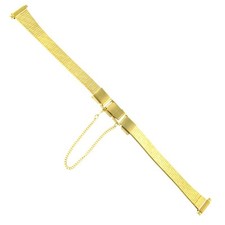 10-13mm Gilden Vintage Gold Tone Stainless Ladies Chain Clasp Watch Band 1008-Y