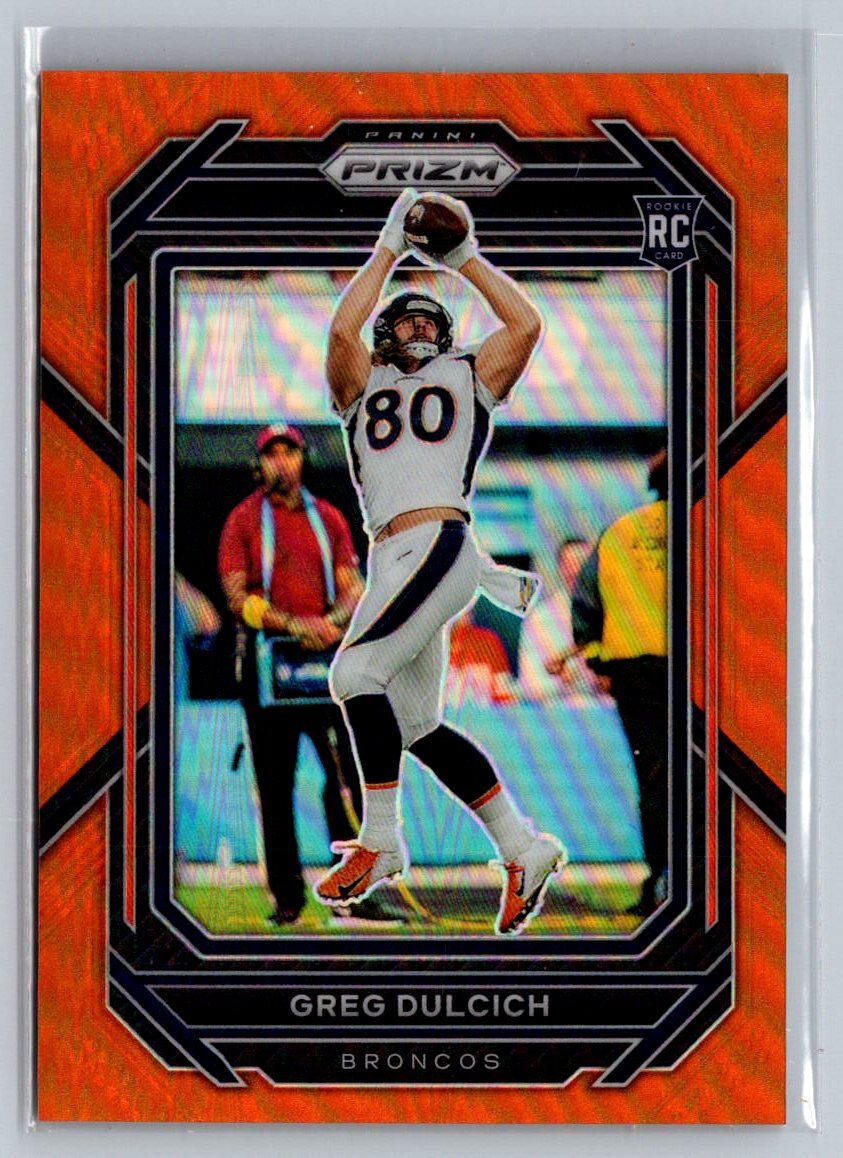 2022 Panini Prizm #360 Greg Dulcich Orange #/249