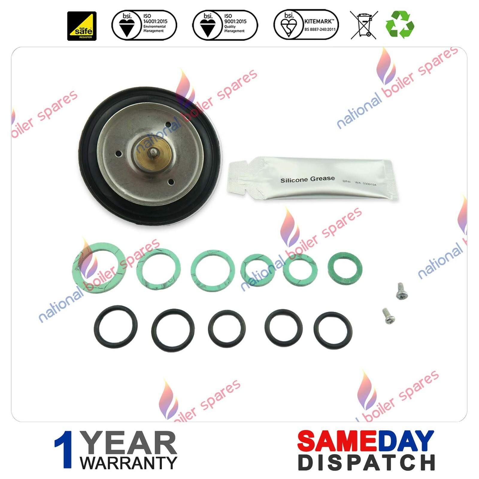 Alpha CB24 CB24X CB28 & CB28X Diverter Valve Diaphragm Repair Kit 3.