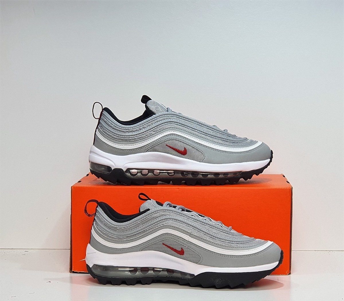 Nike Air Max 97 G Golf Shoes 'Silver Bullet' CI7538-001 Size 6 UK