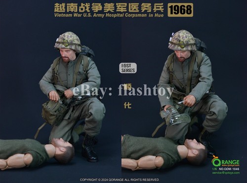 QORANGE QOTOYS QOM-1046 1/6 Vietnam War U.S. Army Hospital Corpsman Male Figure - Picture 9 of 16