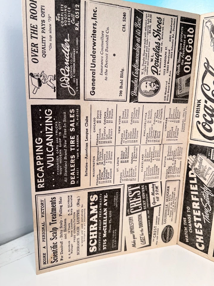 🔥 1944 Detroit Tigers Program v White Sox Uns. Steve O'Neil Mgr. Autograph🔥 - Image 3 of 4