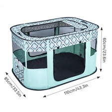Foldable Pet Playpen Portable Soft Portable Dog Crate Outdoor/Indoor Kennel