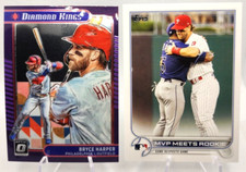 2021 Optic Diamond Kings Bryce Harper #18 & 2022 Topps MVP Meets Rookie #369