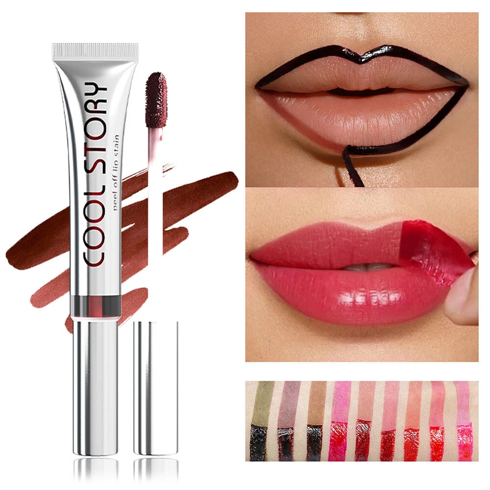 Lip Gloss Peel Off, Long Lasting Lip Tint, Peel Off Lip Stain Long Lasting / - Image 3 of 4
