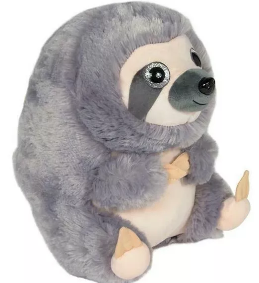 Large 13 inch Grey Sloth Plush Fat Belly Buddy Toy. Super Soft by