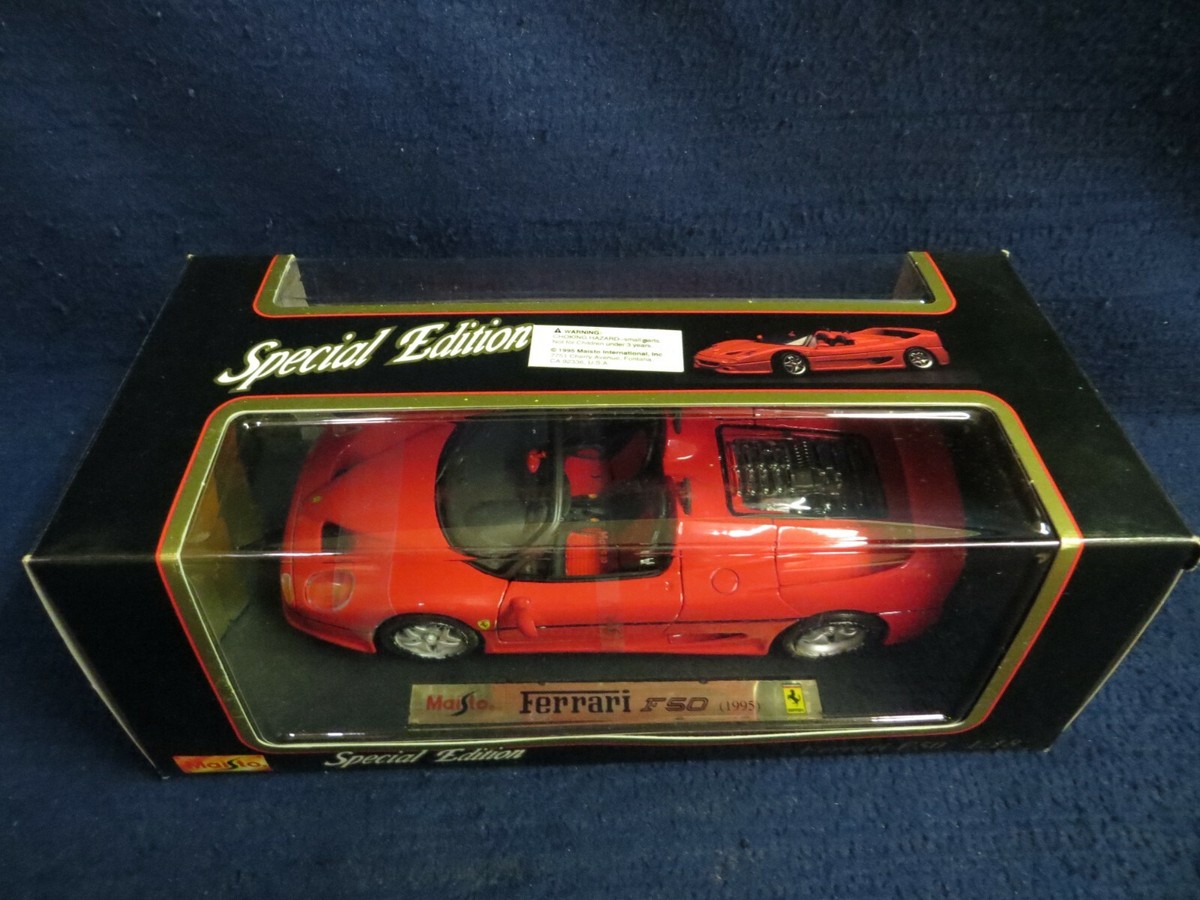 MAISTO SPECIAL EDITION 1:18 SCALE 1995 FERRARI F50 RED - NIB | eBay