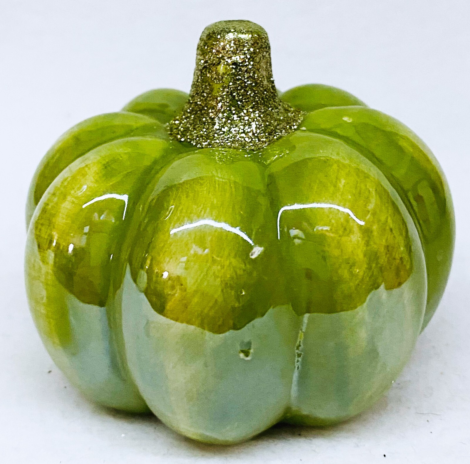 1 Bath & Body Works GREEN PUMPKIN Candle Lid Topper Decor Gift