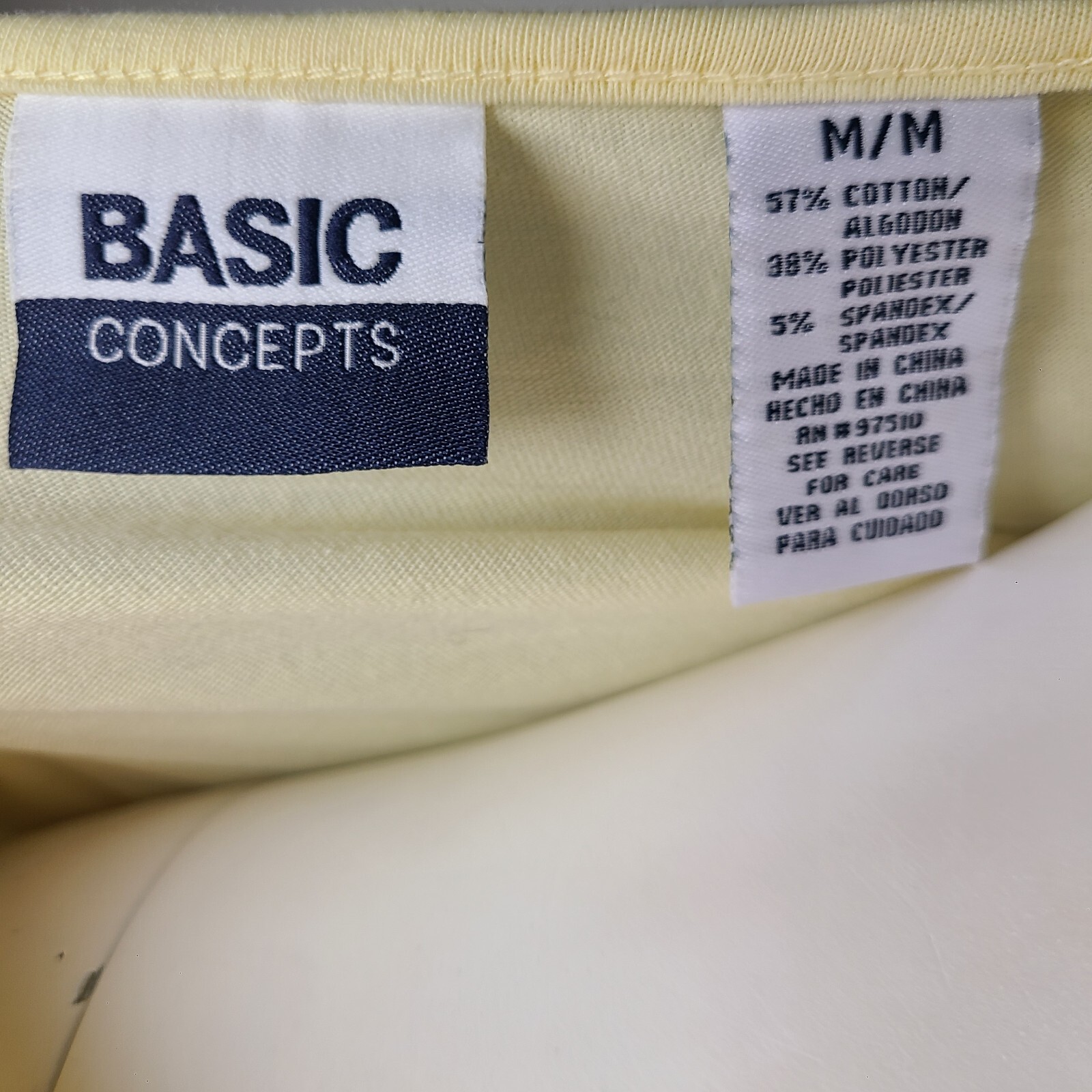 Basic Concepts Womens Size M Medium Solid All Yel… - image 5