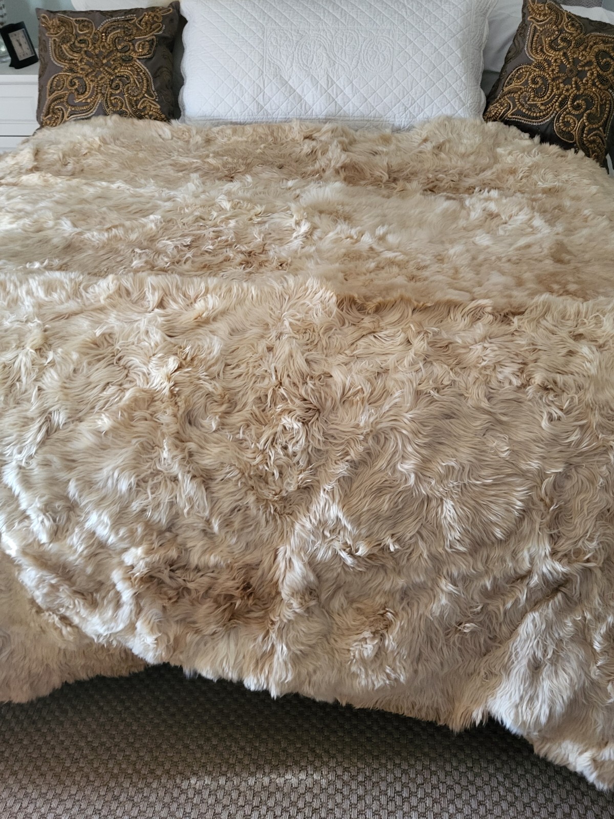 Baby Alpaca Area Rug Throw Fur Blanket 75x83 | eBay