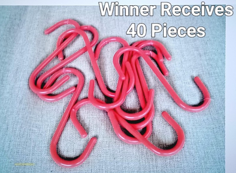 Plastic Vinyl Coated Steel 5" Red S-Style Plant Hanging Hook 40 Piece Set New