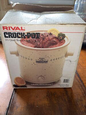 Rival Crock Pot Vintage In Box 3 1/2 Quart Model 3100
