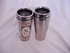LET OF 2 STINLESS STEEL INSULATED COFFEE MUG  CUP TRAVEL TUMBLE CUP