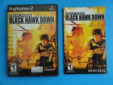 NO GAME- PLAYSTATION 2 BLACK HAWK DOWN - CASE & MANUAL ONLY - NO GAME 