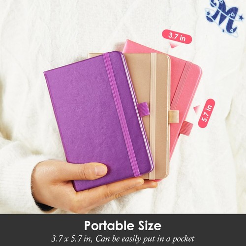 3 Pack Pocket Notebook Journal with Pen, Mini Small Notepad Notebook 3.7" x 5... - Picture 6 of 6