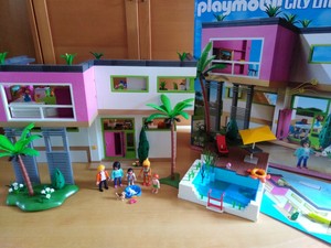 5574 Maison Moderne Playmobil Boite Meubles 5575 Piscine Ebay