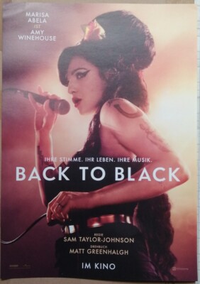 AMY WINEHOUSE ''BACK TO BLACK'' MARISA ABELA  Kino Poster Plakat Filmplakat DIN A3