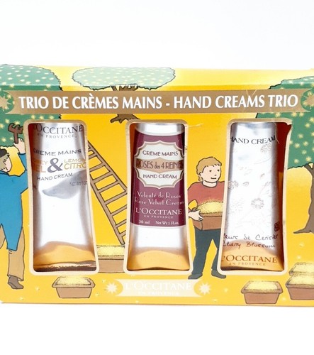 L'occitane Hand Cream Trio Rose Velvet Cherry Blossom Honey & Lemon See Descript - Picture 2 of 5